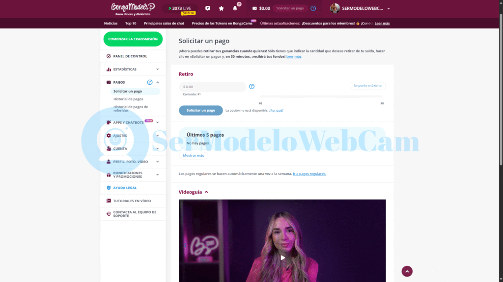 cómo paga BongaCams a modelos webcam en 2025