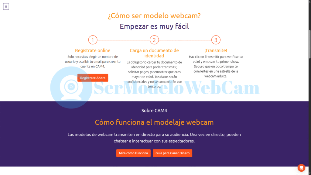 crear cuenta en CAM4 paso a paso para modelos webcam